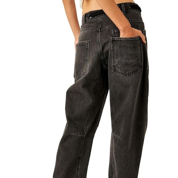 Free People We The Free Moxie Pull-On Barrel Jeans - Picture 3 of 15